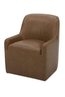 Upholstered Rolling Dining Chair | Novi Living Sandy | Oroatrade.com
