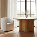 Upholstered Rolling Dining Chair | Novi Living Sandy