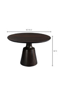 Brown Sheesham Round Dining Table | Novi Living Myron | Oroa.com