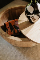 Hospitality furniture - Round Acacia Storage Coffee Table - www.oroatrade.com