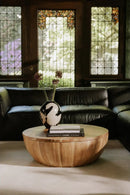 Hospitality furniture - Round Acacia Storage Coffee Table - www.oroatrade.com