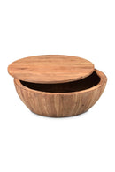 Hospitality furniture - Round Acacia Storage Coffee Table - www.oroatrade.com