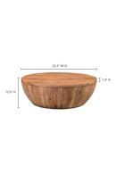 Hospitality furniture - Round Acacia Storage Coffee Table - www.oroatrade.com