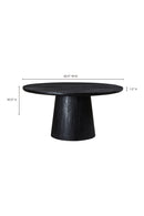Contract furniture - Black Mango Wood Dining Table - www.oroatrade.com
