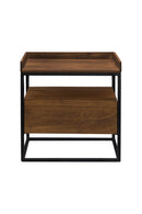 Contract furniture - Brown Acacia 1-Drawer Side Table - www.oroatrade.com