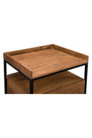 Contract furniture - Brown Acacia 1-Drawer Side Table - www.oroatrade.com