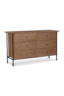 Wire-Brushed Acacia 6-Drawer Dresser | Novi Living Rene | Oroa.com