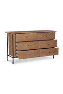 Wire-Brushed Acacia 6-Drawer Dresser | Novi Living Rene | Oroatrade.com