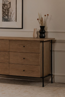 Wire-Brushed Acacia 6-Drawer Dresser | Novi Living Rene | Oroatrade.com