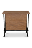 Wire-Brushed Acacia 2-Drawer Nightstand | Novi Living Rene | Oroa.com