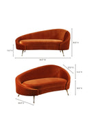 Hospitality furniture - Orange Asymmetrical Chaise - www.oroatrade.com