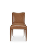 Hospitality furniture - Brown Leather Dining Chair Set (2) - www.oroatrade.com