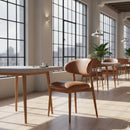 Brown Leather Dining Chair | Novi Living Ellie