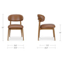 Brown Leather Dining Chair | Novi Living Ellie