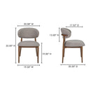 Curved Back Padded Dining Chair | Novi Living Ellie