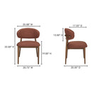 Curved Back Padded Dining Chair | Novi Living Ellie