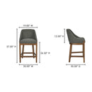 Green Curved Counter Stool | Novi Living Edward