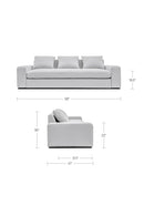 Gray Modern Minimalist Sofa | Novi Living Thomas | Oroa.com