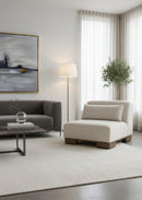 Hospitality furniture - Cream Fabric Slipper Chair - www.oroatrade.com