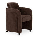 Curved Frame Rolling Dining Chair | Novi Living Mesto