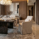 Beige Slipcover Dining Chair | Novi Living Lydia | Oroa.com