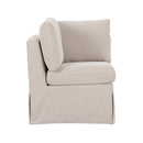Beige Corner Dining Chair Slipcover | Novi Living Fable