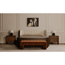 Brown Upholstered Bench | Novi Living Verity