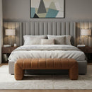 Brown Upholstered Bench | Novi Living Verity