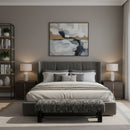 Textured Fabric Bench | Novi Living Priya