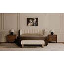 Textured Fabric Bench | Novi Living Priya