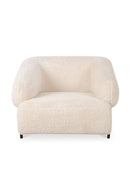 Cream Fur Lounge Chair | Novi Living Devlin | Oroa.com