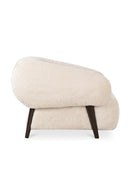 Cream Fur Lounge Chair | Novi Living Devlin | Oroa.com