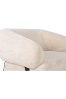Cream Fur Lounge Chair | Novi Living Devlin | Oroa.com