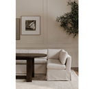 Beige U-Shaped Dining Banquette Slipcover L | Novi Living Fable