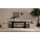 Beige U-Shaped Dining Banquette Slipcover L | Novi Living Fable