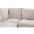 Beige U-Shaped Dining Banquette Slipcover L | Novi Living Fable