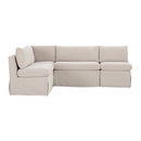 Beige L-Shaped Dining Banquette Slipcover XS | Novi Living Fable