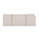 Beige L-Shaped Dining Banquette Slipcover XS | Novi Living Fable