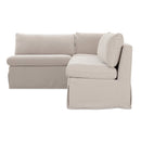 Beige L-Shaped Dining Banquette Slipcover S | Novi Living Fable