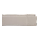 Beige L-Shaped Dining Banquette Slipcover S | Novi Living Fable