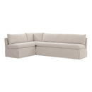 Beige L-Shaped Dining Banquette Slipcover S | Novi Living Fable