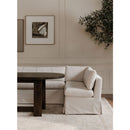 Beige L-Shaped Dining Banquette Slipcover S | Novi Living Fable