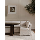 Beige L-Shaped Dining Banquette Slipcover M | Novi Living Fable