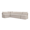 Beige L-Shaped Dining Banquette Slipcover M | Novi Living Fable