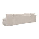 Beige L-Shaped Dining Banquette Slipcover M | Novi Living Fable