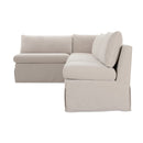 Beige L-Shaped Dining Banquette Slipcover M | Novi Living Fable