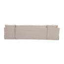 Beige L-Shaped Dining Banquette Slipcover M | Novi Living Fable