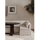 Beige L-Shaped Dining Banquette Slipcover L | Novi Living Fable