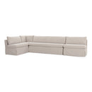 Beige L-Shaped Dining Banquette Slipcover L | Novi Living Fable