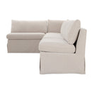 Beige L-Shaped Dining Banquette Slipcover L | Novi Living Fable